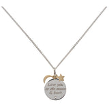 Moon & Back silver gold pendant with cubic zirconia, UK version