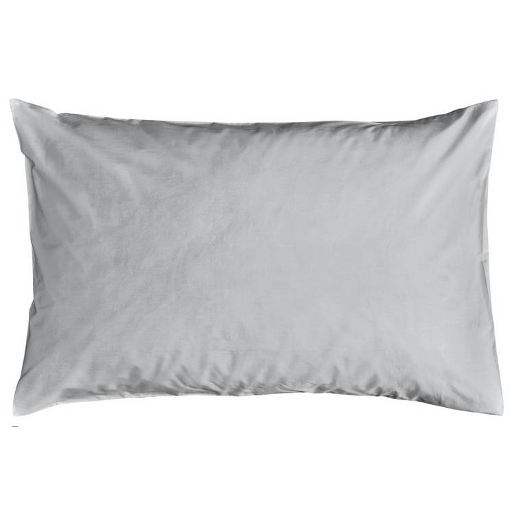 Habitat grey cotton pillowcase pair 200 thread count - British product