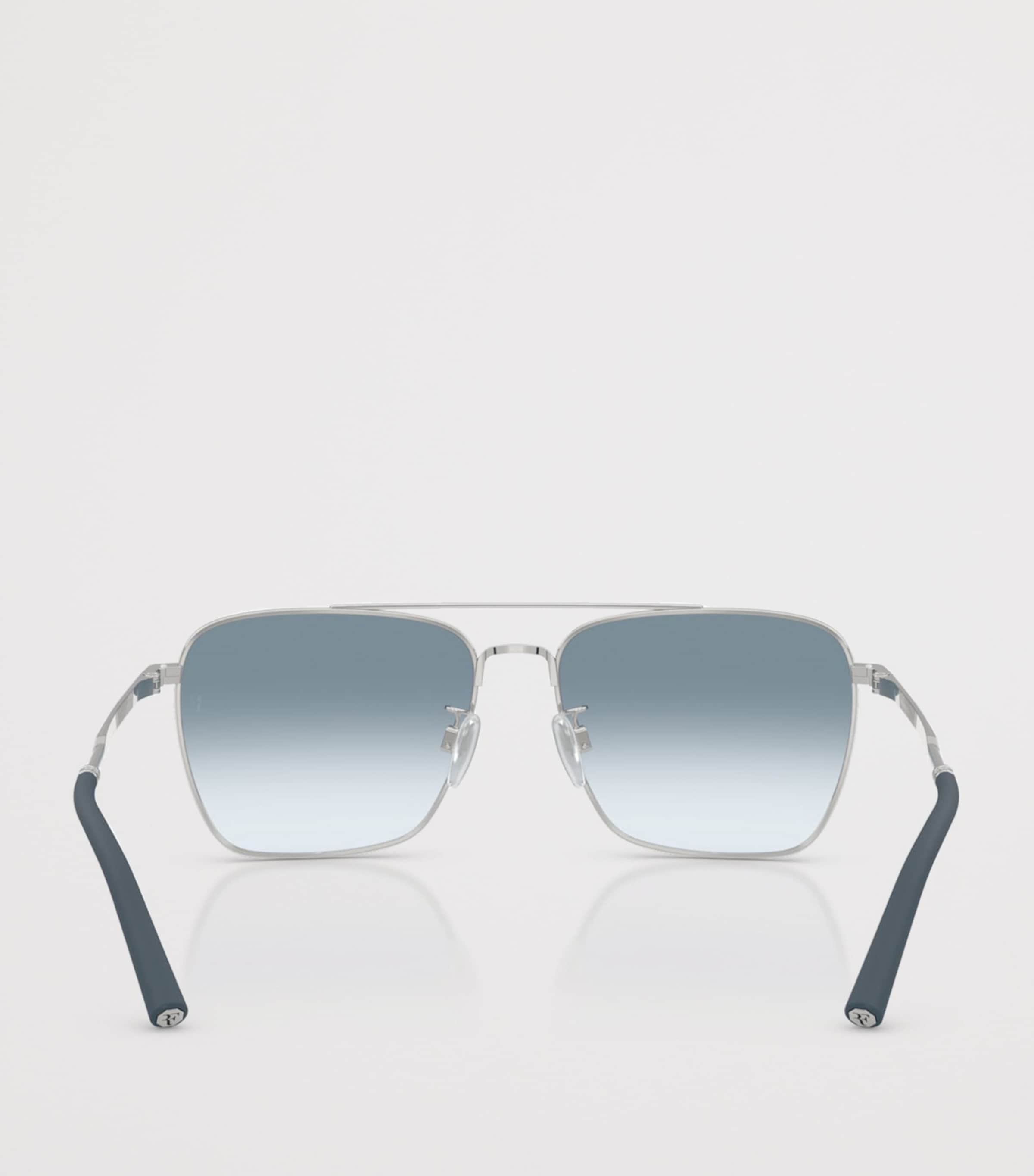 Oliver Peoples Metall R-15 firkantede solbriller, britisk versjon