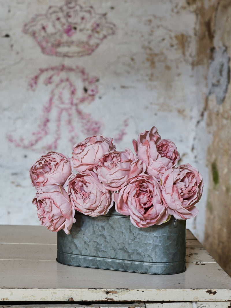 Shabby Chic White Vintage Rose Trough 25cm