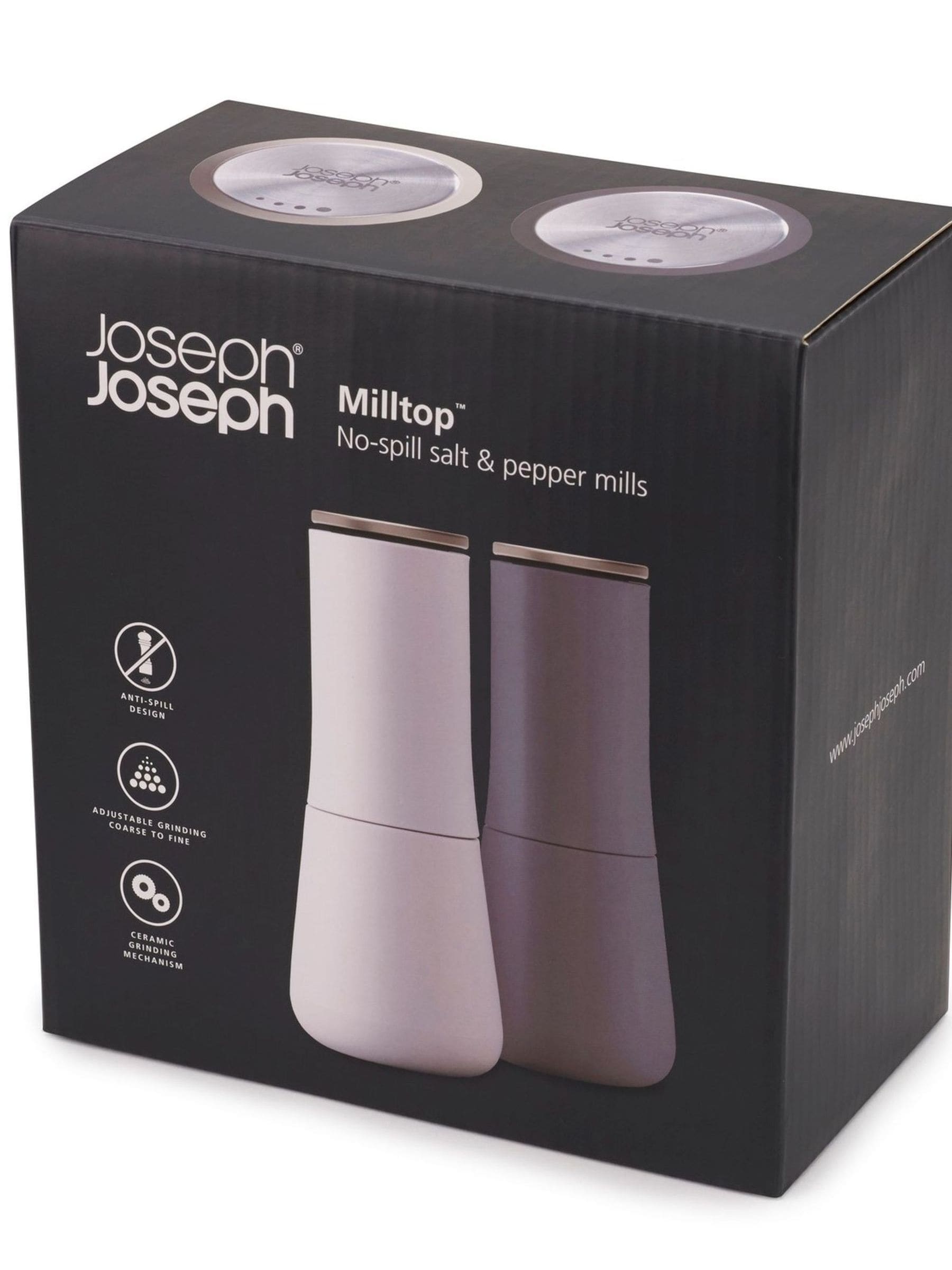 Joseph Joseph Grey Milltop Editions Salt & Pepper Set