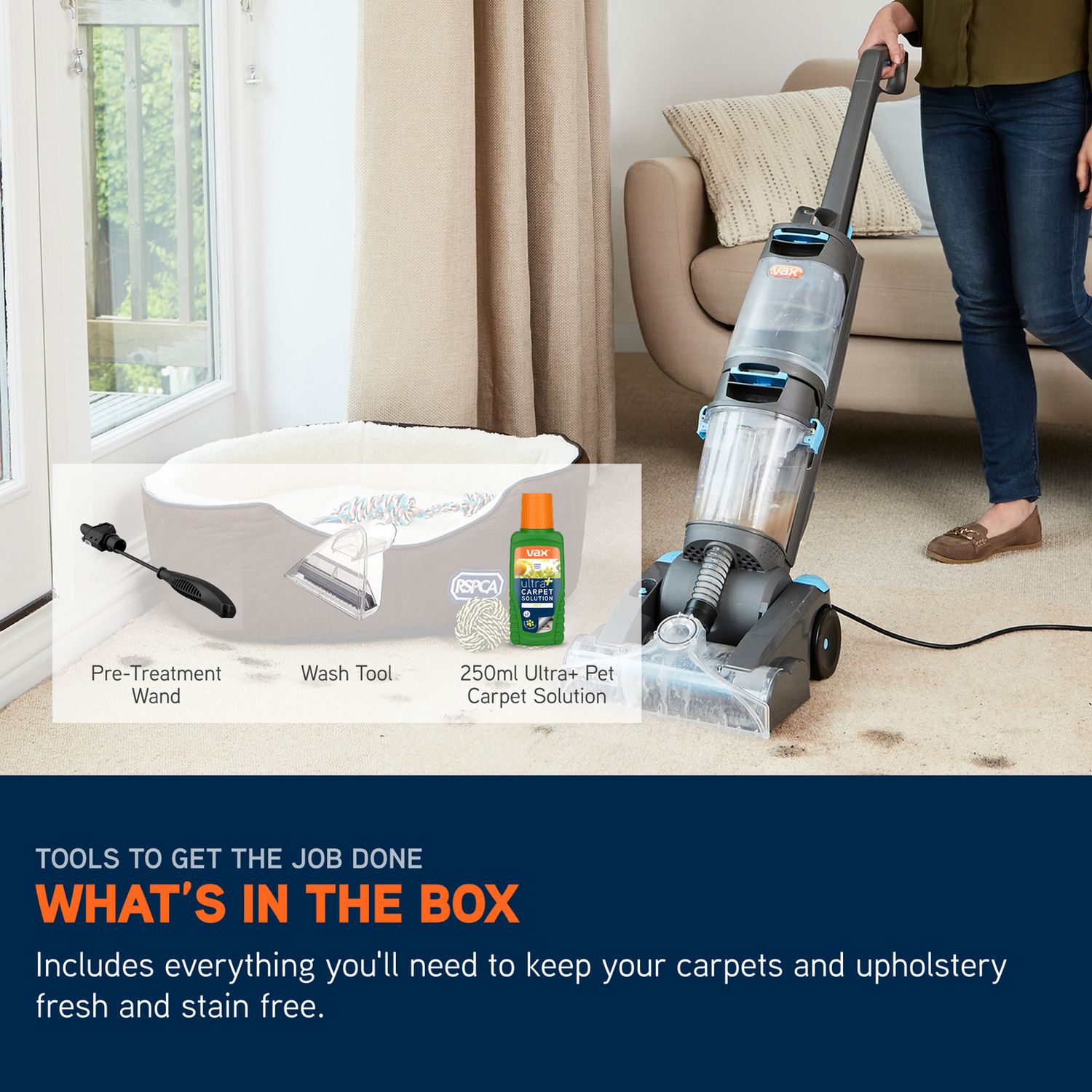 Vax Dual Power Pet Advance upright carpet cleaner, UK version