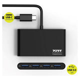 Port Connect USB-C hub with 4 USB-A ports, imported from the UK