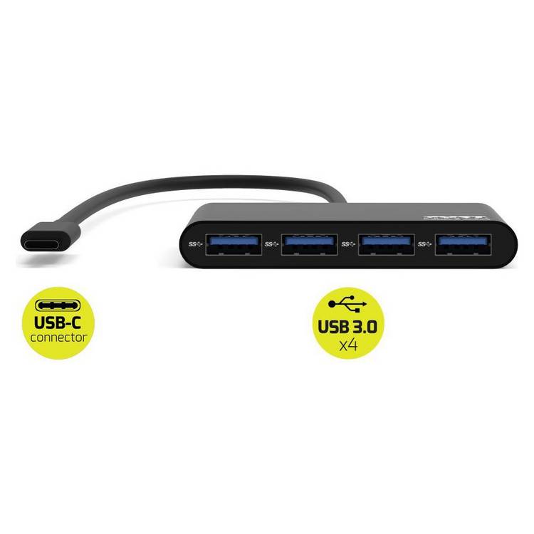 Port Connect USB-C hub with 4 USB-A ports, imported from the UK