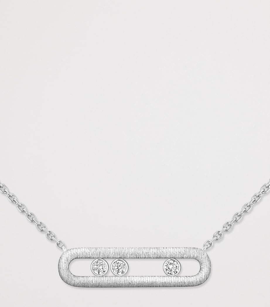 Messika Move Classique white gold diamond necklace 0.20ct, UK version