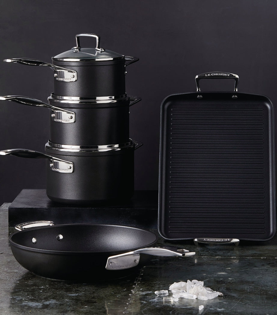 Le Creuset toughened non-stick sauce pans set of 3, UK version