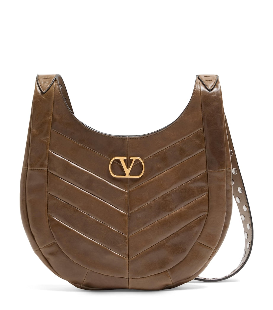 Valentino Garavani small leather Hoboho shoulder bag, imported from the UK