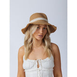 SVNX lace ribbon straw sun hat, imported from the UK