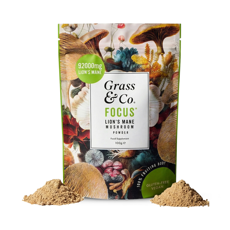 Grass & Co. Lion's Mane Mushroom Powder 100g, UK version