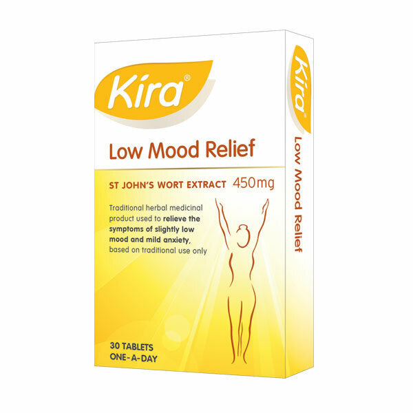 Kira Low Mood Relief St John's Wort Extract 30 Tablets GOODS Superdrug   