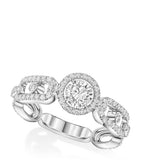 Messika Move Link ring white gold diamond pave 0.80ct - British product