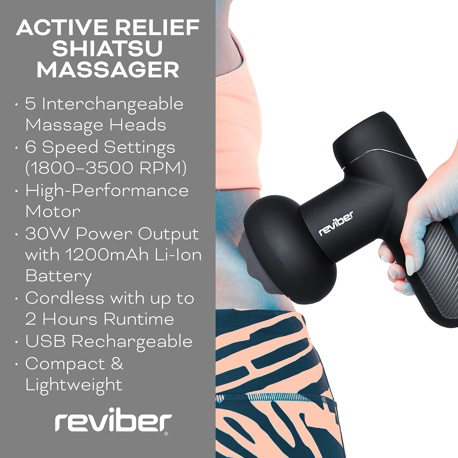 Reviber Active Relief Shiatsu muscle massager - British product