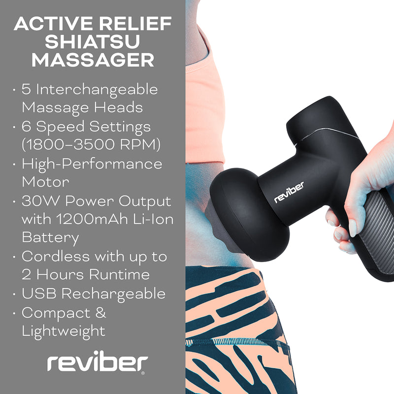 Reviber Active Relief Shiatsu muscle massager - British product
