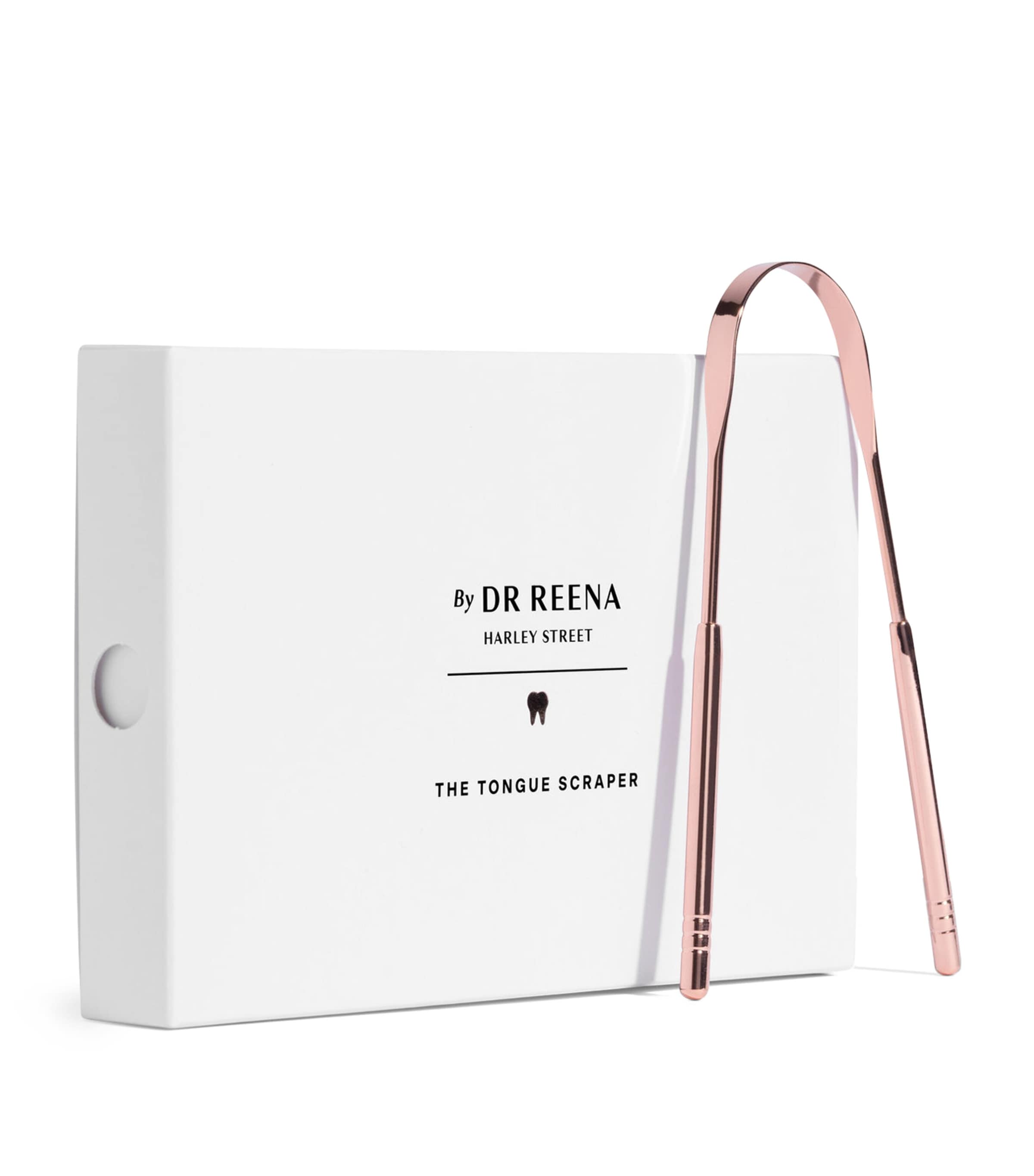 Dr Reena stainless steel tongue scraper for oral hygiene - British product