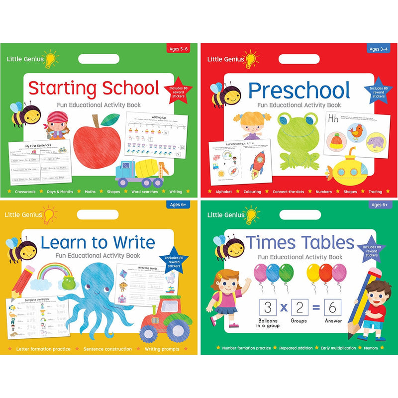 Little Genius fun educational activity book for ages 3+, UK version