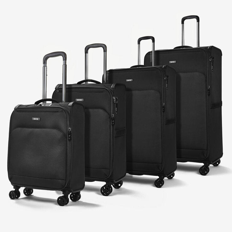 Rock Georgia 4-piece softside luggage set black - British product