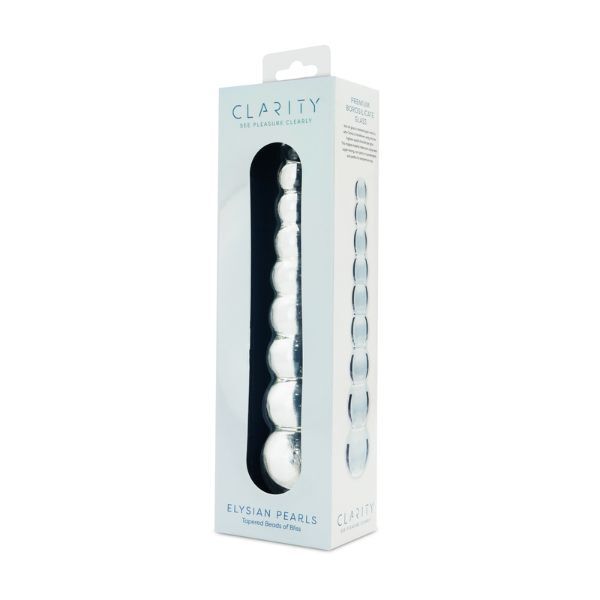 Clarity Glass Dildo Elysian Pearls 6.7 inch - British product