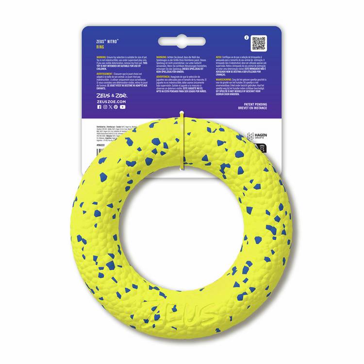 Zeus NITRO Ring dog toy 16cm, imported from the UK