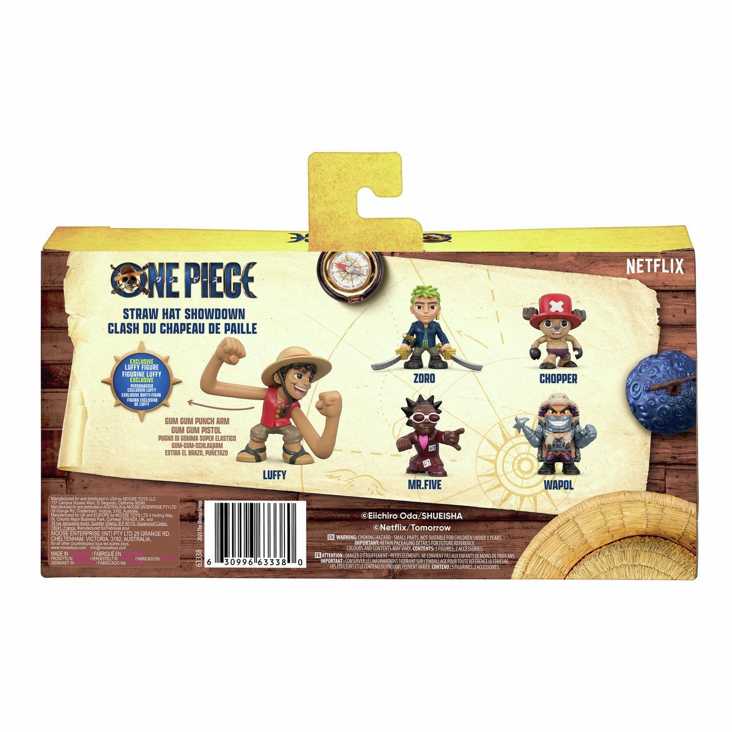 One Piece Straw Hat mini figures 5-pack, UK version
