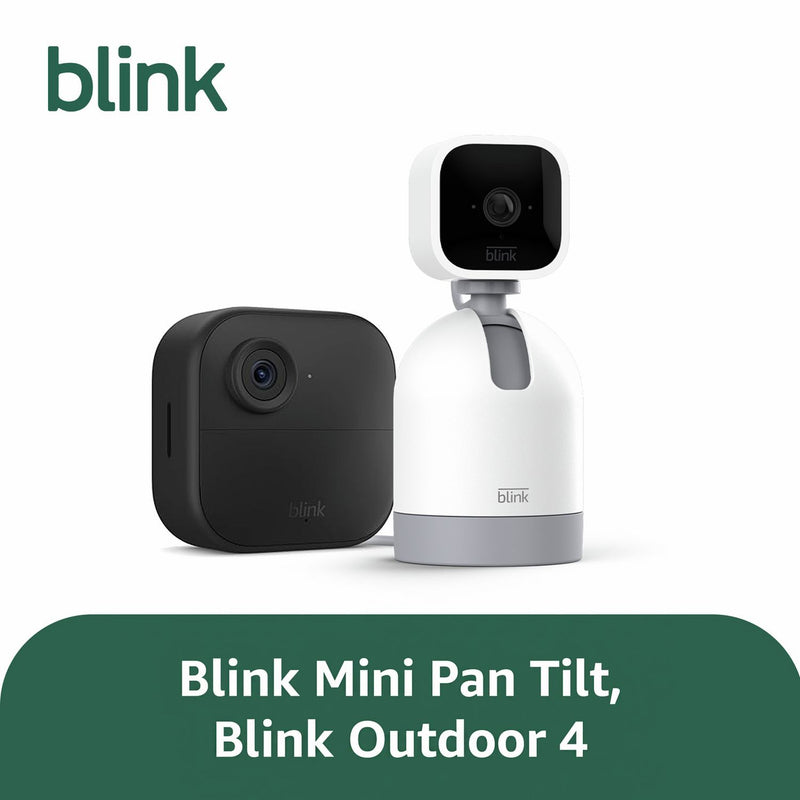 Blink security camera bundle Mini Pan-Tilt and Outdoor 4, imported from the UK