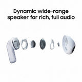 Samsung Galaxy Buds4 white true wireless earbuds, imported from the UK