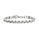Armani Exchange stainless steel chain bracelet with cube details, adjustable - (British brand)