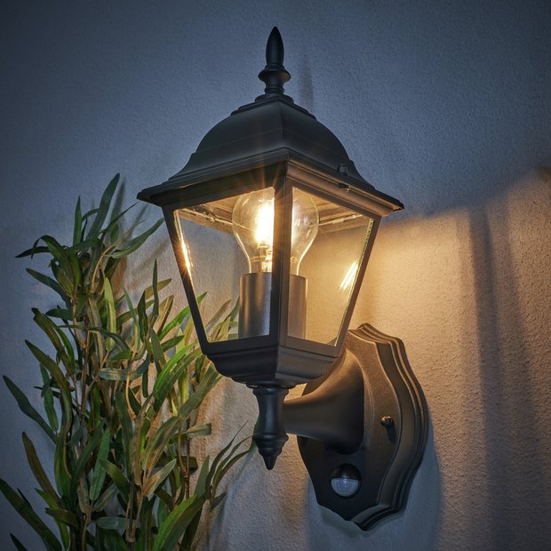 Coast PIR Lantern black outdoor light - British product