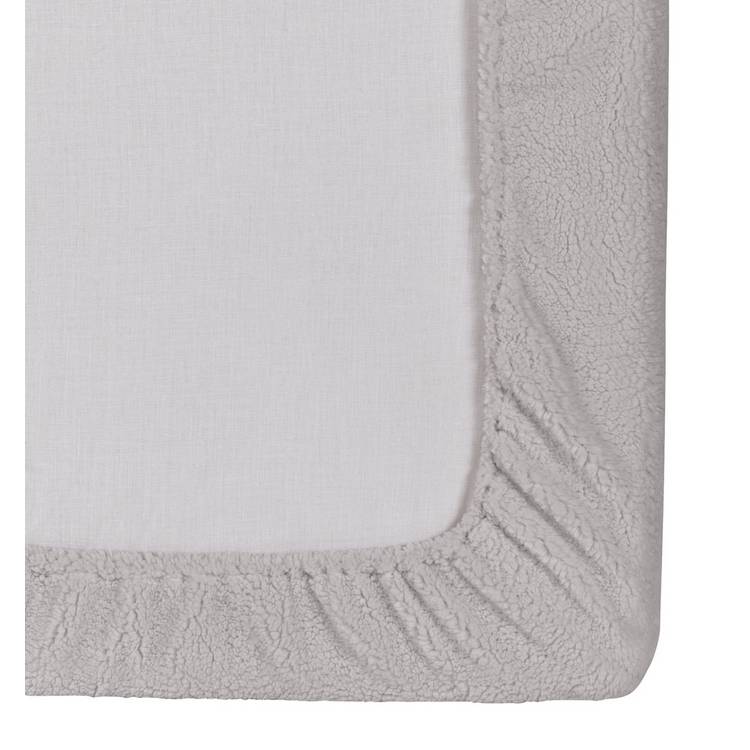 Argos Home fleece fitted sheet grey single, UK version