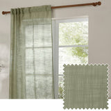 Yard Cirrus sheer voile tab top curtain green - British product