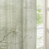 Yard Cirrus sheer voile tab top curtain green - British product