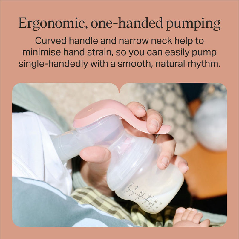 Tommee Tippee single manual breast pump with 150ml bottle, UK version