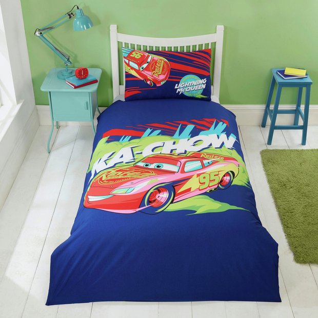 Disney Cars Ka-Chow blue single bedding set (British brand)