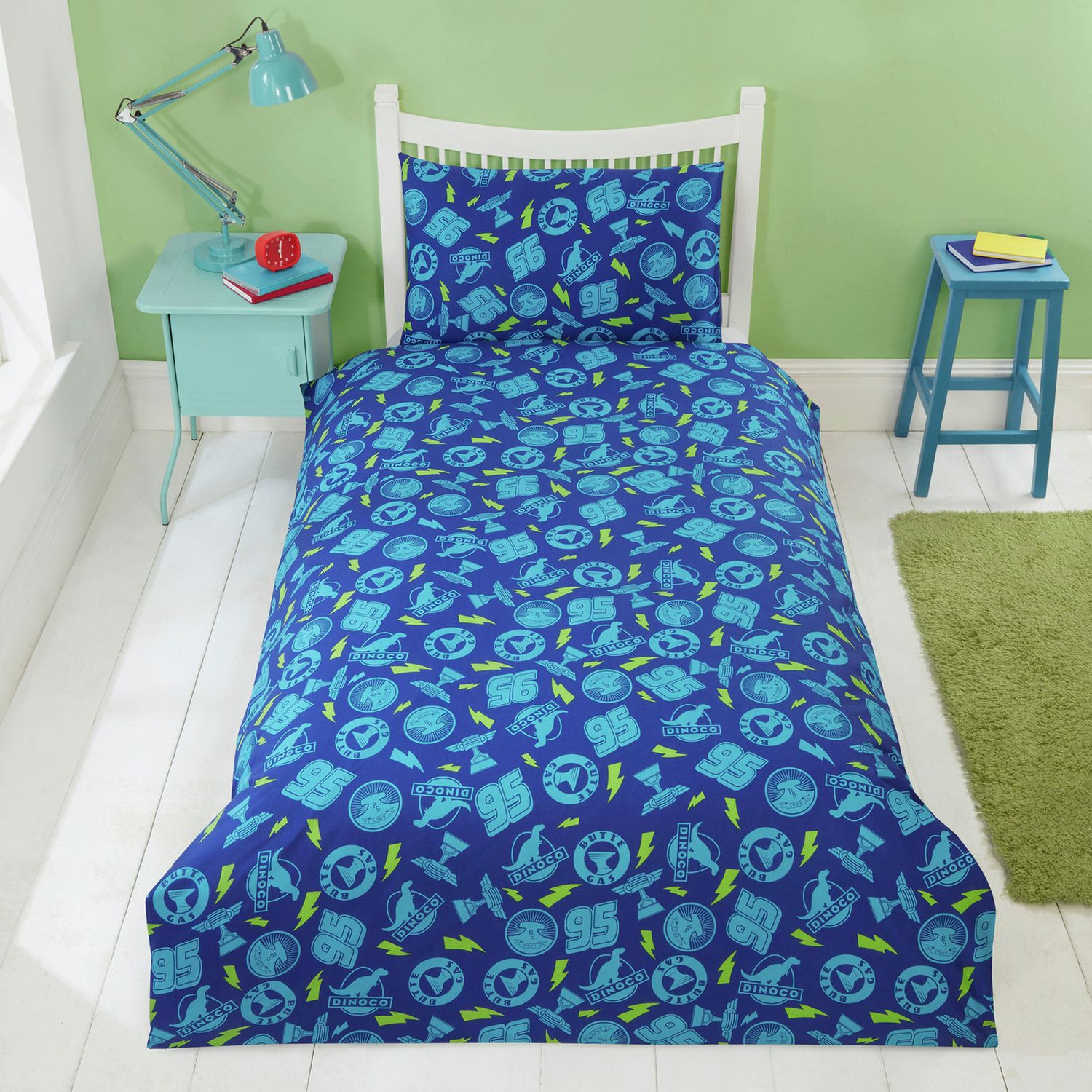Disney Cars Ka-Chow blue single bedding set (British brand)