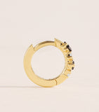 Suzanne Kalan princess huggie earrings with diamonds and sapphires, imported from the UK