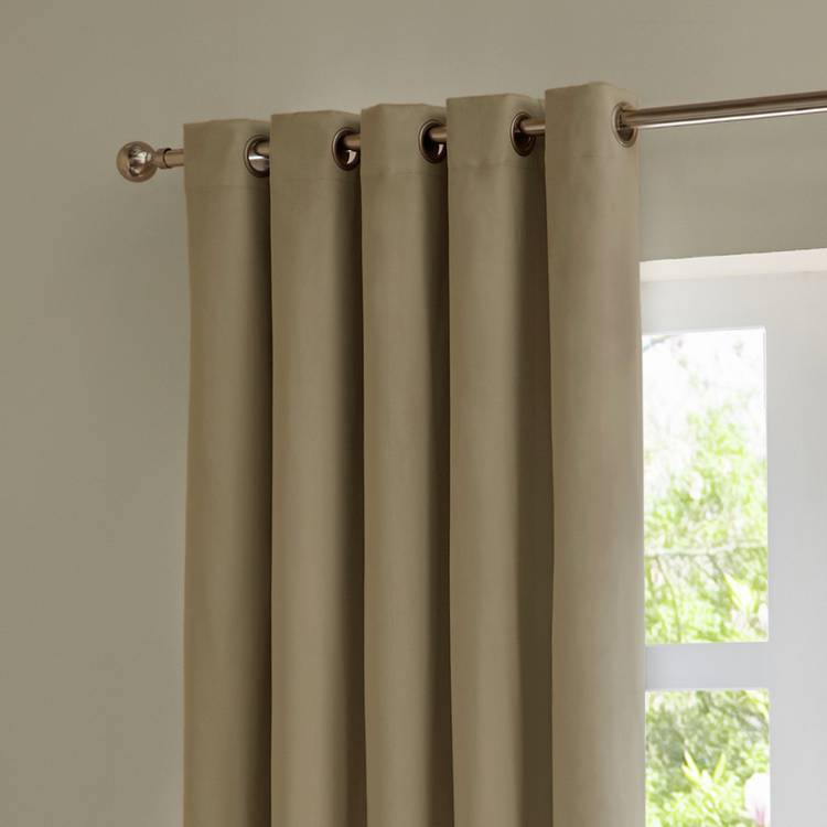 Furn velvet blackout curtains mocha 117x137cm, imported from the UK