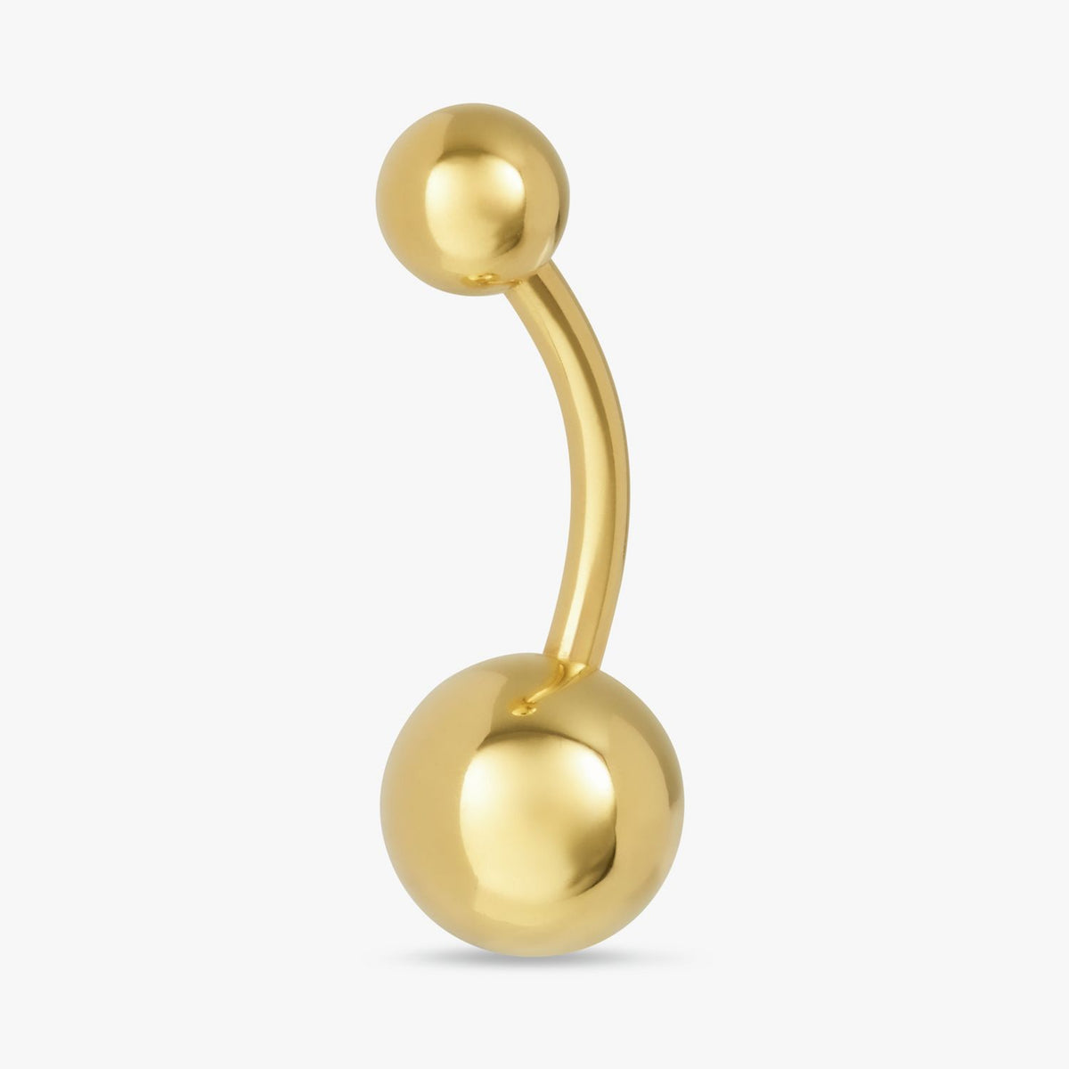 Revere gold belly bar surgical steel round navel piercing (British brand)