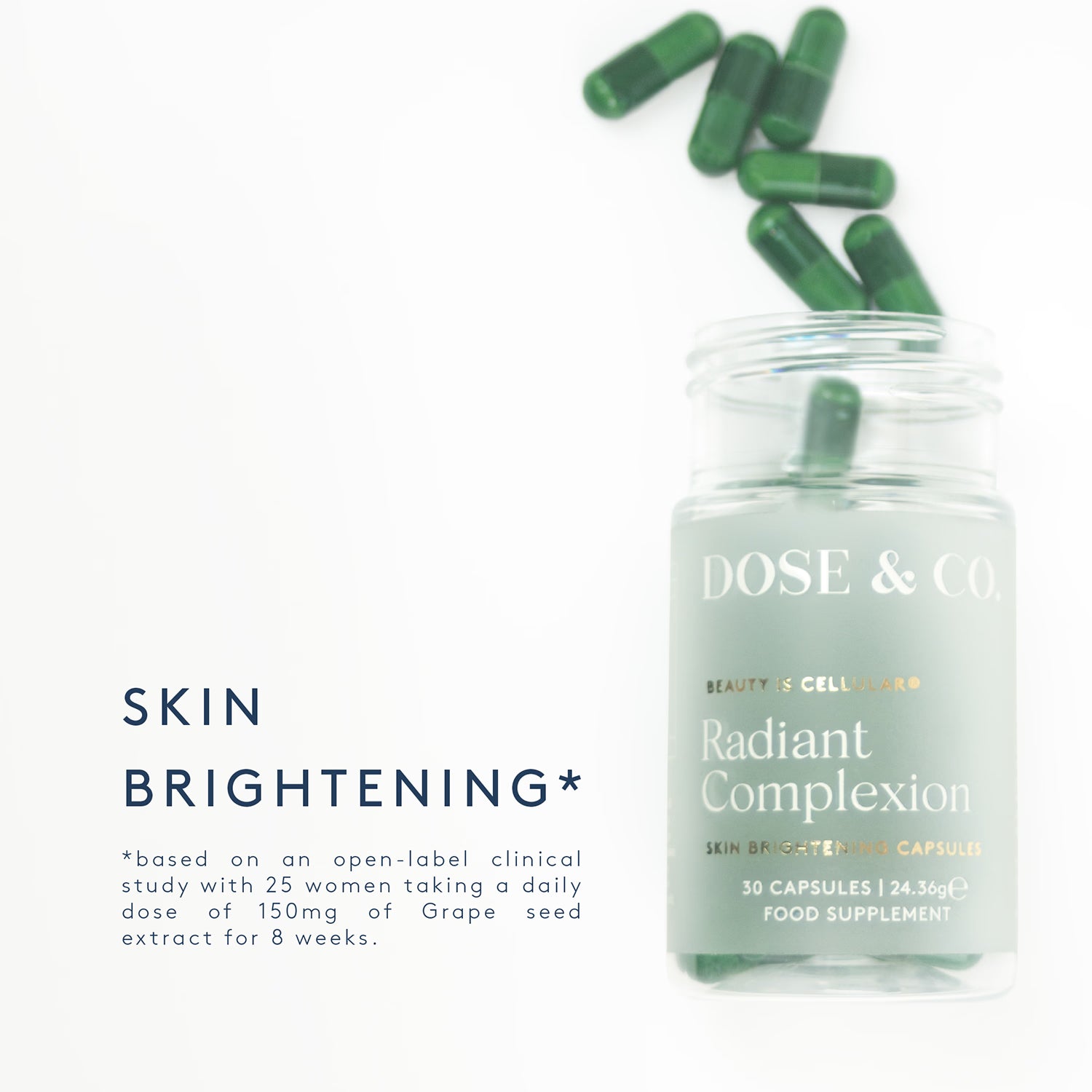 Dose & Co Radiant Complexion supplement 30 capsules (British brand)