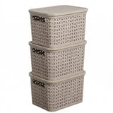 Strata Urban Store set of three storage baskets in mocha, UK version