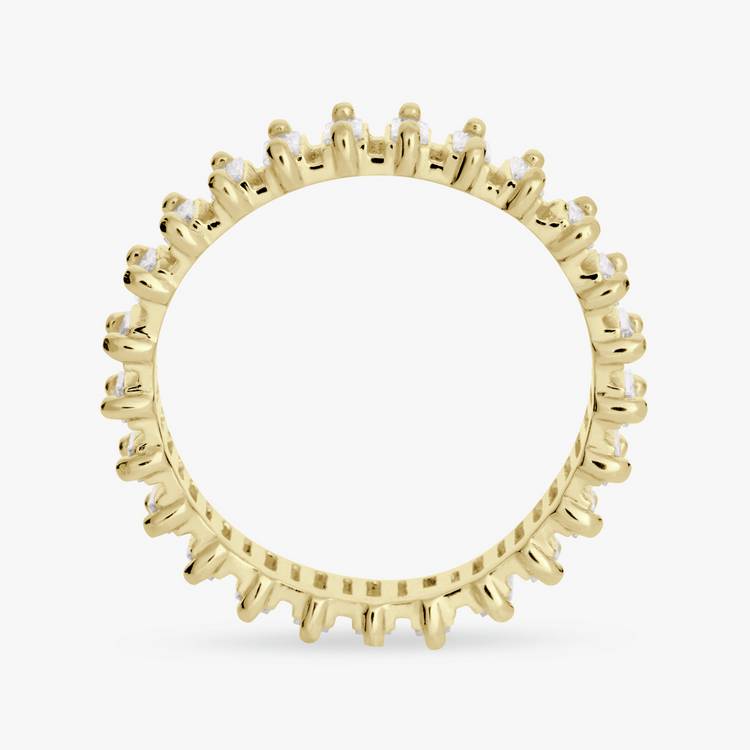 Revere gold plated sterling silver baguette ring medium (British brand)
