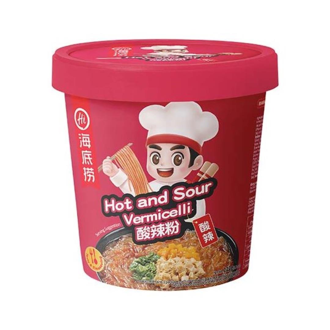 Haidilao instant vermicelli cup spicy and sour flavour, UK version