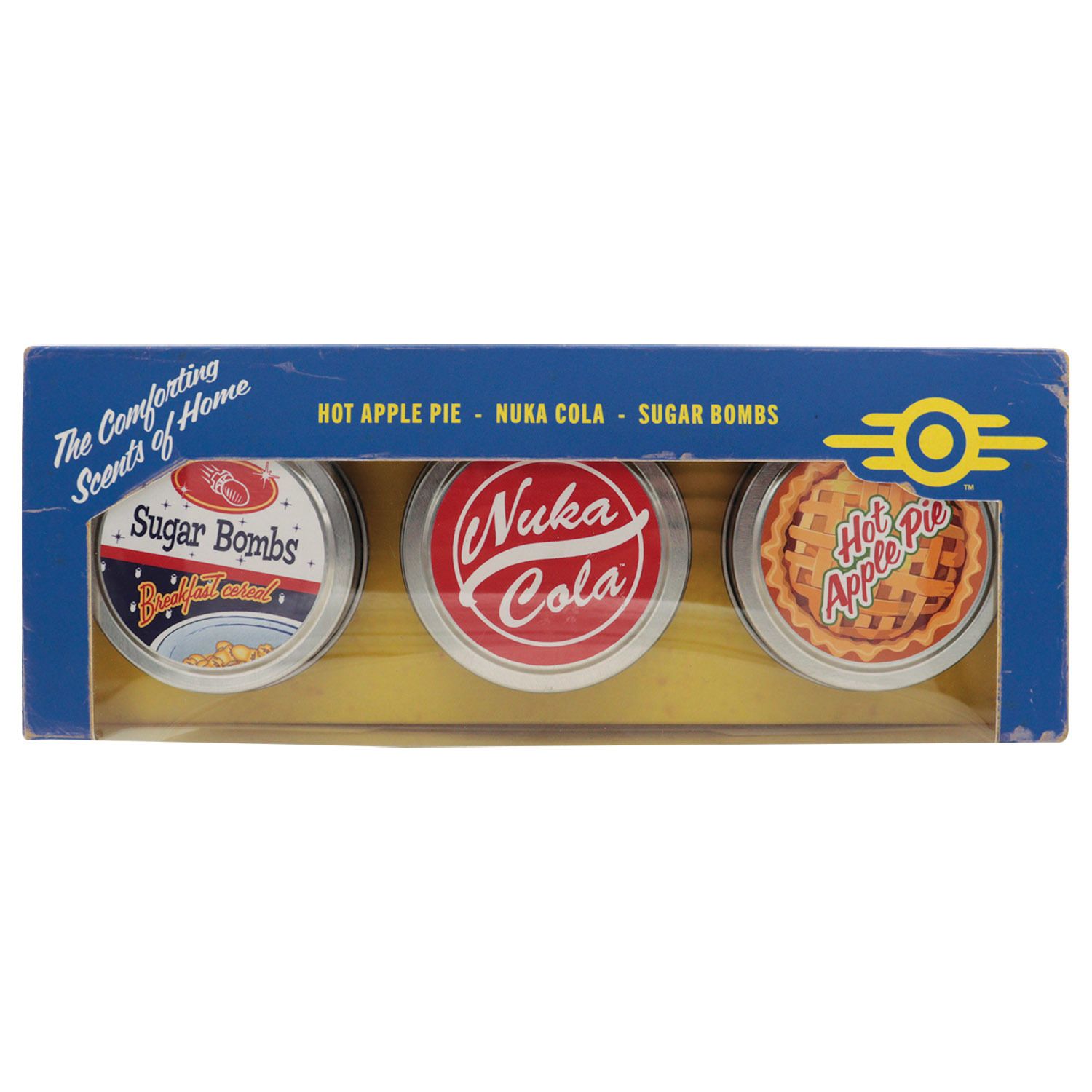 Fanattik Fallout Vault Dweller scented candle set, imported from the UK