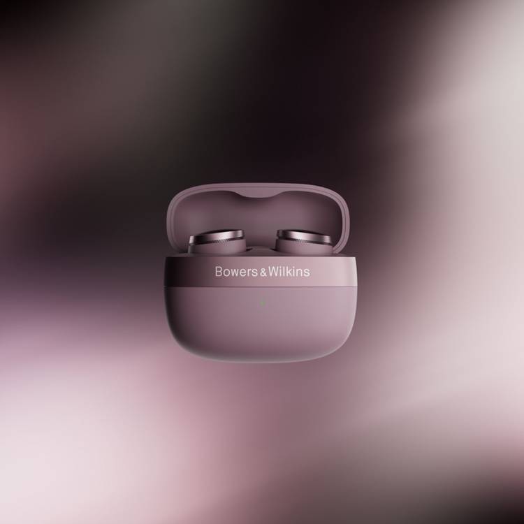 Bowers & Wilkins Pi8 true wireless earbuds pale mauve, imported from the UK