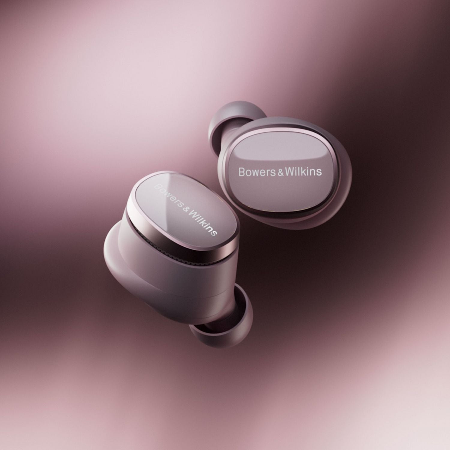 Bowers & Wilkins Pi8 true wireless earbuds pale mauve, imported from the UK