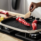 Habitat cast iron grill pan 38cm cream - British product
