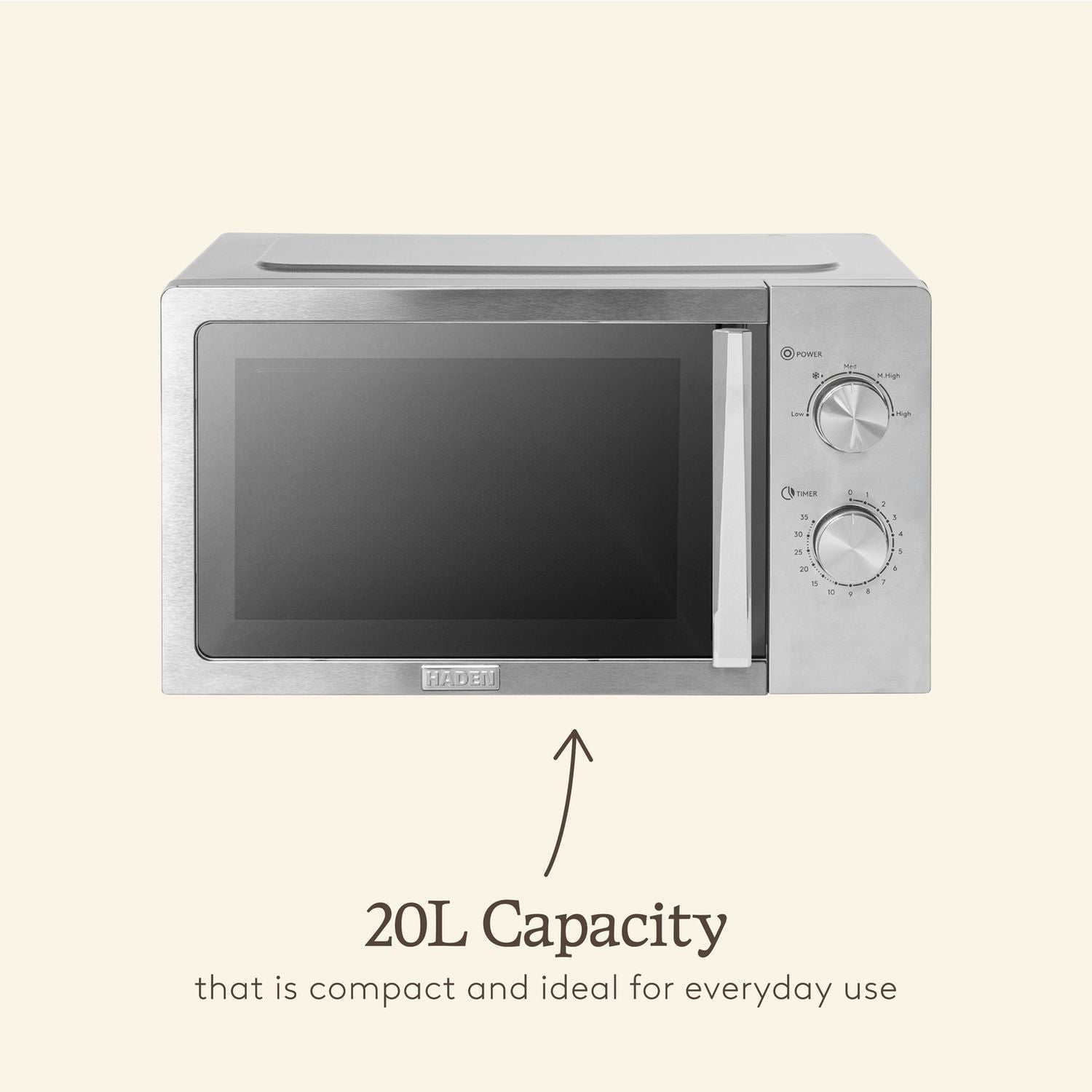 Haden stainless steel microwave 800W 20L (British brand)