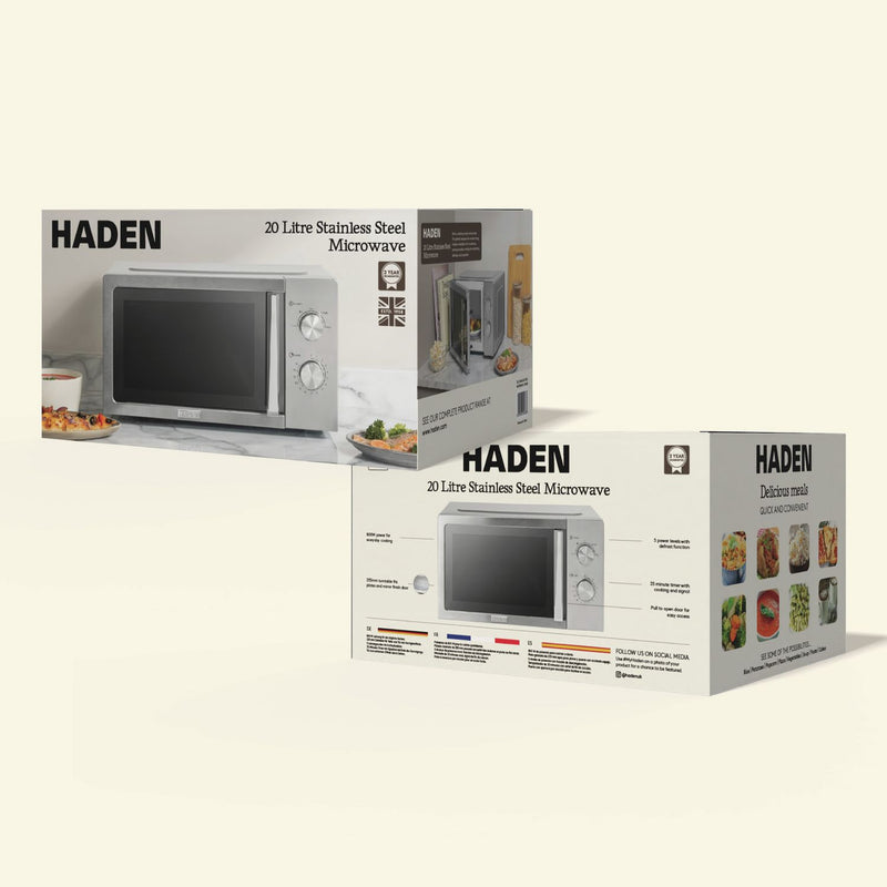 Haden stainless steel microwave 800W 20L (British brand)