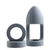 Balldo set steel grey silicone couples toy - British product