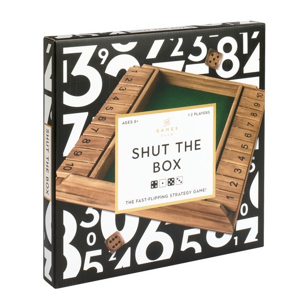 Professor Puzzle Shut The Box wooden game, UK version