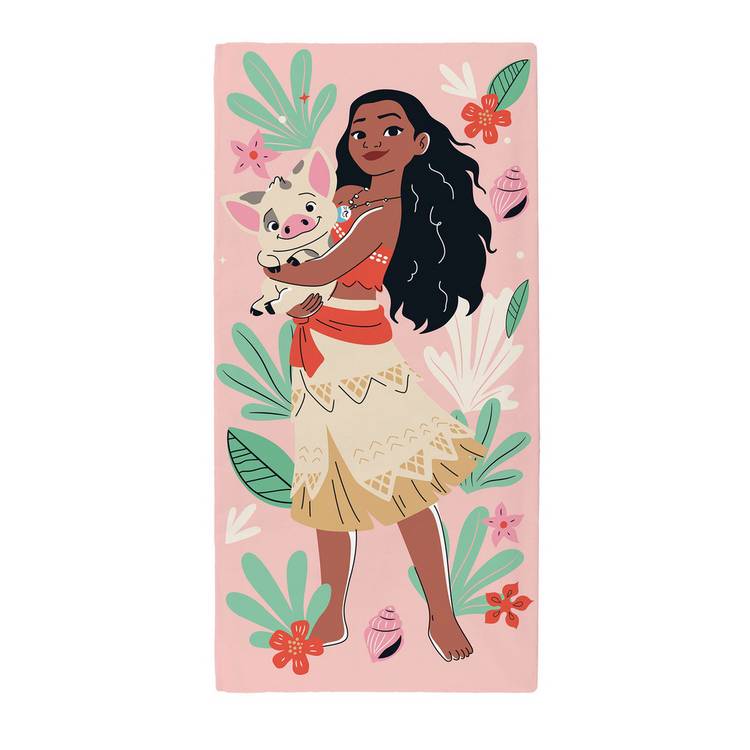 Disney Moana pink beach towel 140x70cm, UK version