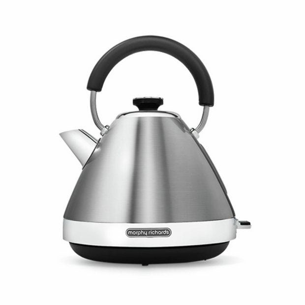 Morphy Richards Venture pyramid kettle silver, imported from the UK